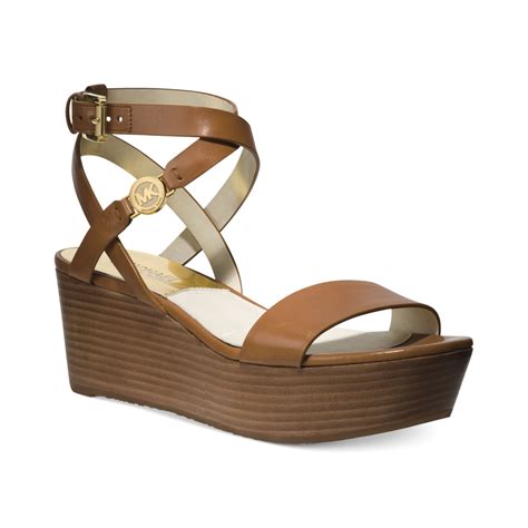 michael michael kors shoes charm wedge sandals|Michael Kors sandals wedges zipper.